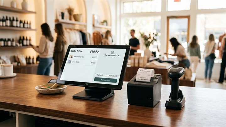 Retail counter POS checkout system with scale connectivity